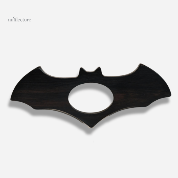 Bague en bois unique pour la lecture, design chauve-souris distinctif