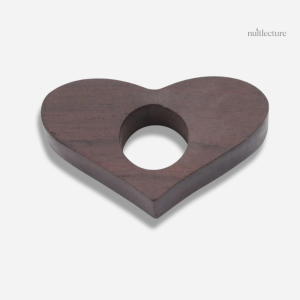 Bague en bois pour la lecture, forme cœur