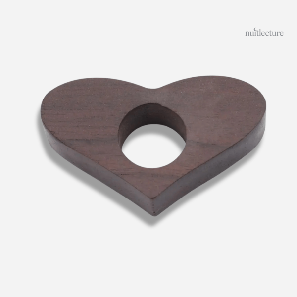 Bague en bois pour la lecture, forme cœur