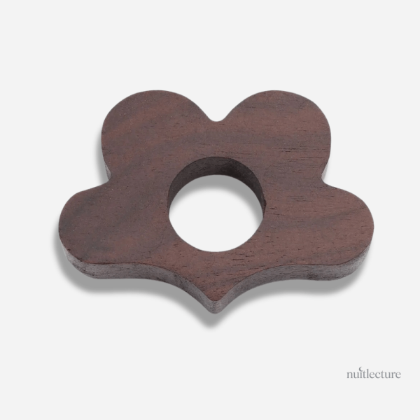 Accessoire de lecture élégant en bois, motif fleuri