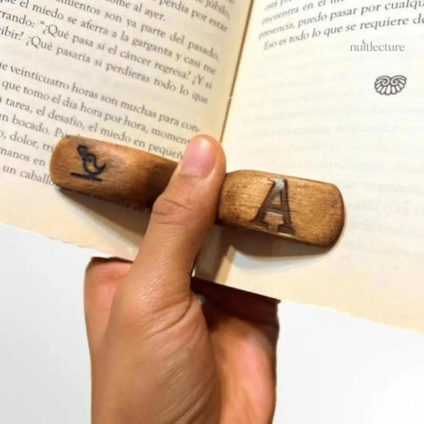 Bague de lecture originale en bois authentique
