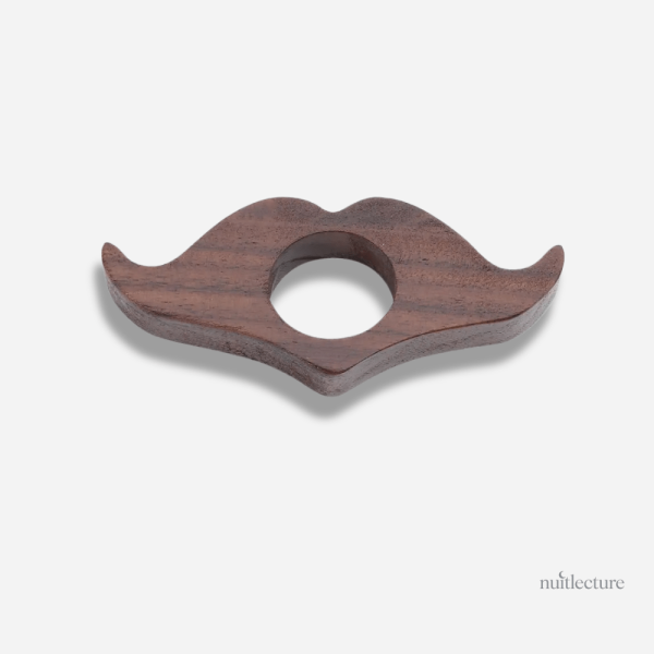 Bague en bois pour lecture, design unique Moustache