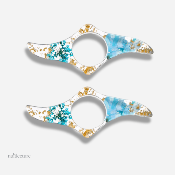 Bague de lecture colorée avec motif floral