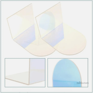 Objet décoratif en acrylique, maintien de livres élégant