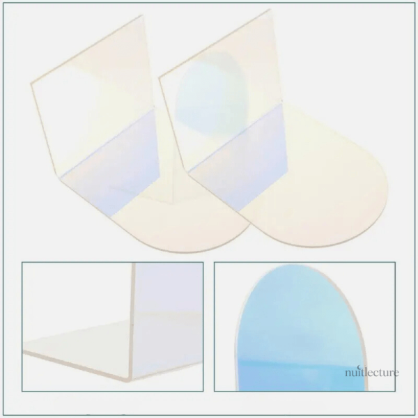 Objet décoratif en acrylique, maintien de livres élégant