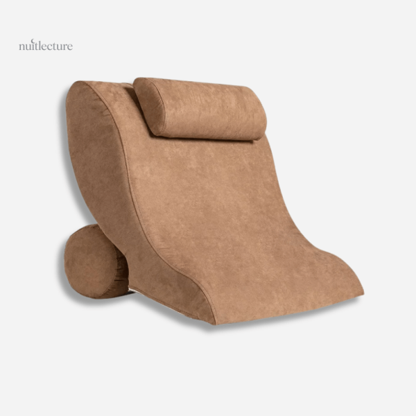 Coussin anti-reflux adapté aux longs moments de lecture