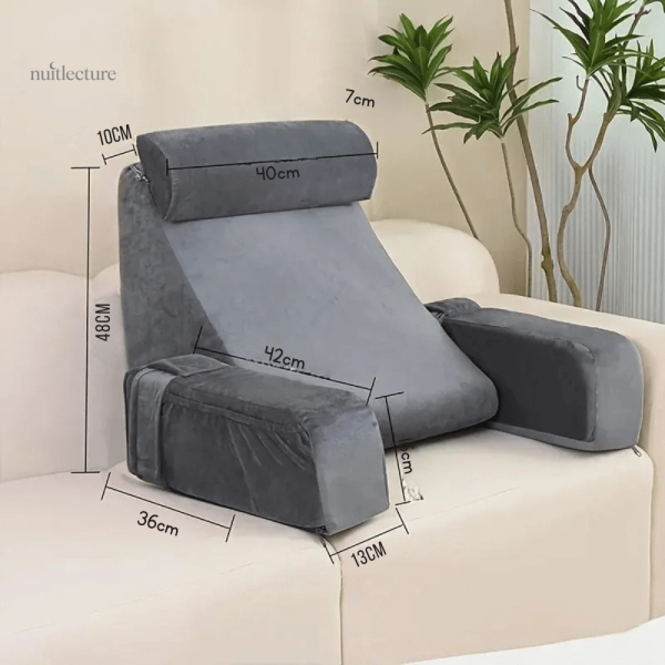 Coussin de lecture aux couleurs variées et design moderne