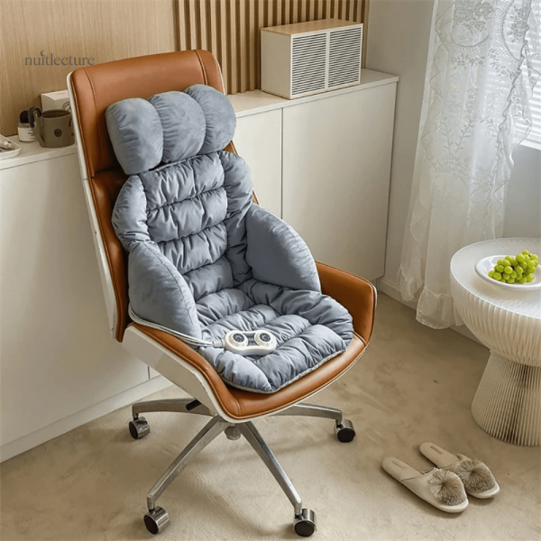 Coussin de lecture chauffant avec appui-tête amovible