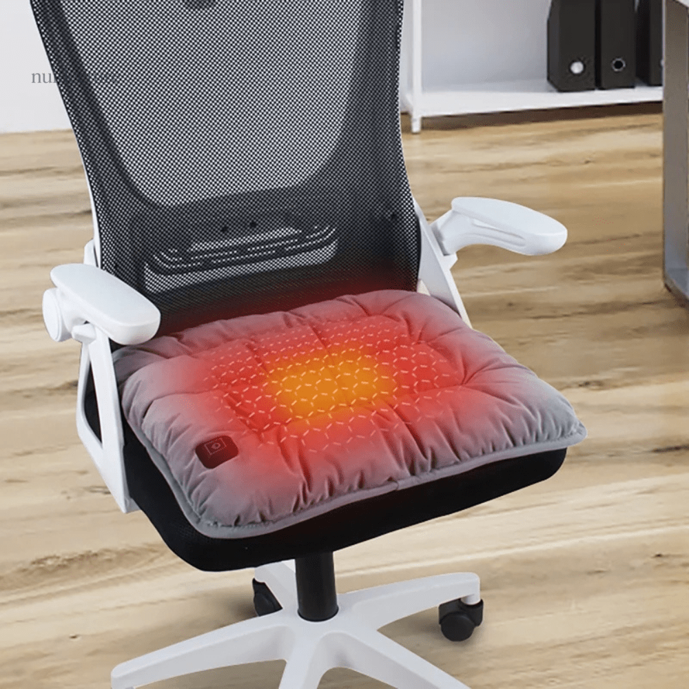 Coussin de lecture chauffant électrique en velours doux