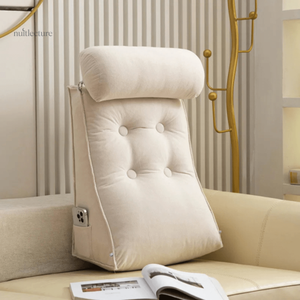 Coussin avec appui-tête pour sessions de lecture