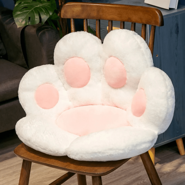 Coussin de lecture mignon avec design patte de chat