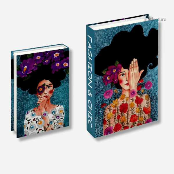 Livres décoratifs : design moderne avec illustrations de femmes