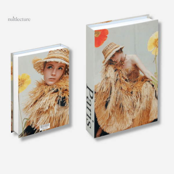 Livres décoratifs stylés, illustrations féminines en vedette