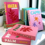 Faux livres décoratifs luxe inspirations tropicales