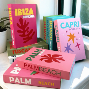Faux livres décoratifs luxe inspirations tropicales