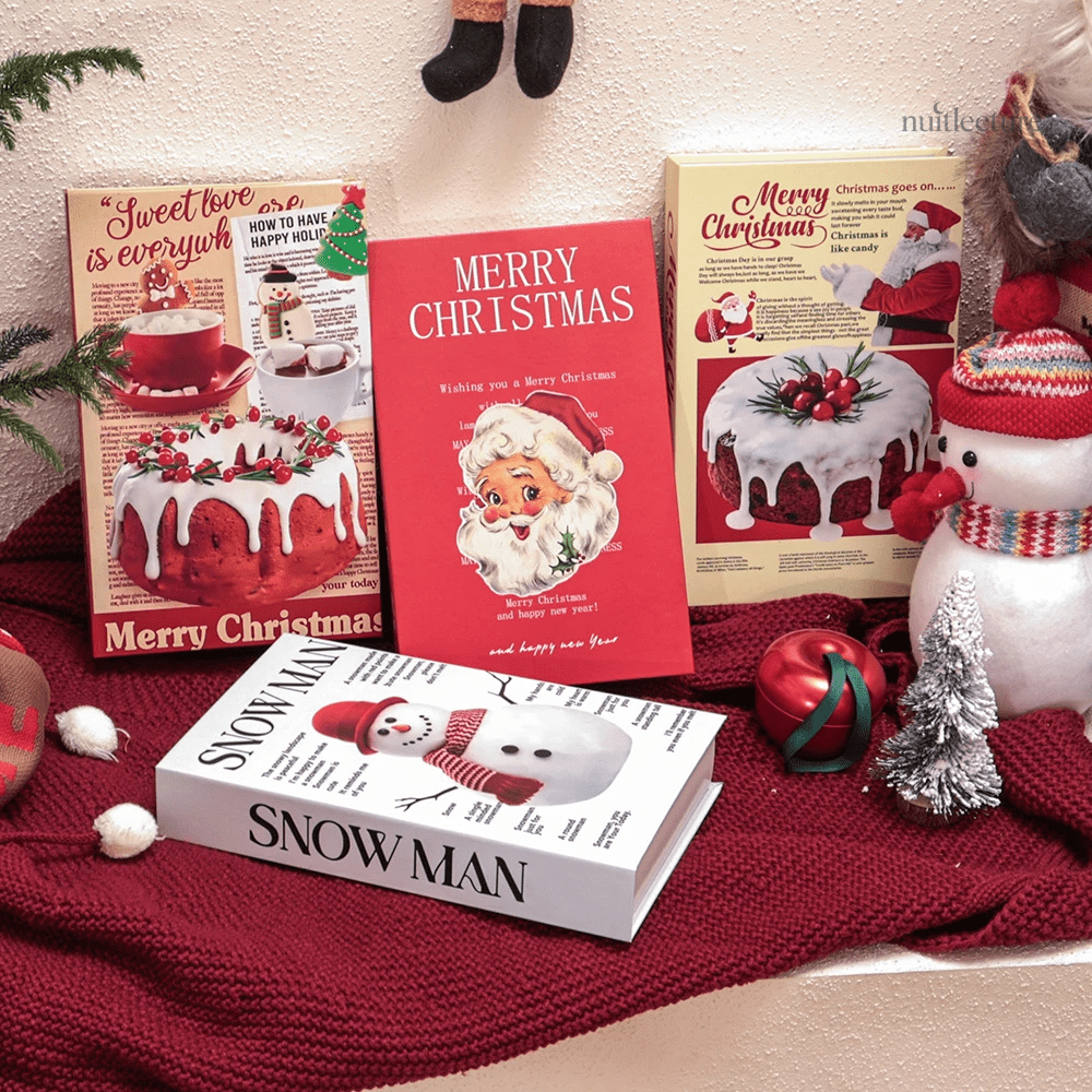 Faux livres décoratifs élégants pour Noël