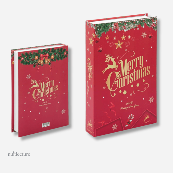 Faux livres de Noël pour un décor chic