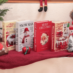 Élégants faux livres pour déco de Noël