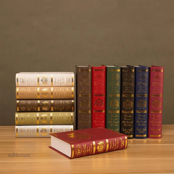 Accessoires de décoration en faux livres vintage