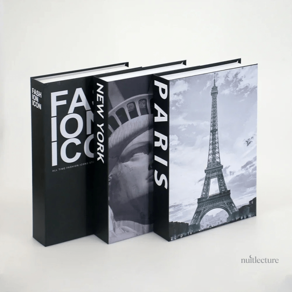 Accessoire déco : faux livres sur les villes célèbres