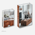 Accessoire déco : faux livres avec design floral tendance