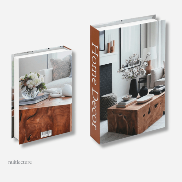 Accessoire déco : faux livres avec design floral tendance