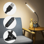 Lampe de lecture flexible à clip pour table