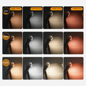 Lampe rechargeable pour lecture - 80h d'autonomie