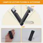 Lampe de lecture flexible - autonomie prolongée
