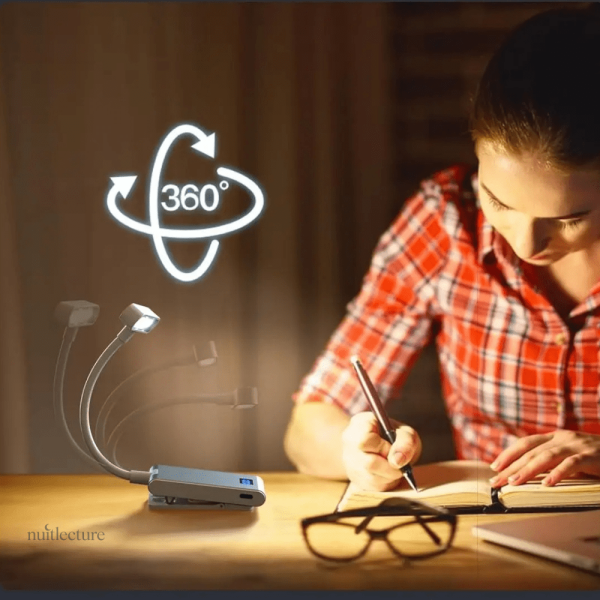 Lampe de lecture compacte avec protection contre la lumière bleue