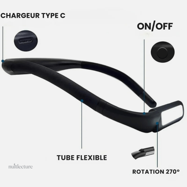Accessoire de lecture LED pratique pour le lit