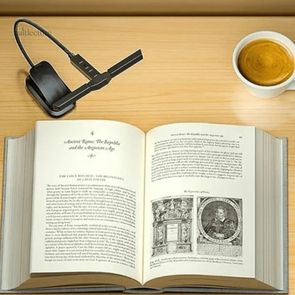 Lampe de lecture légère avec indicateur d'autonomie