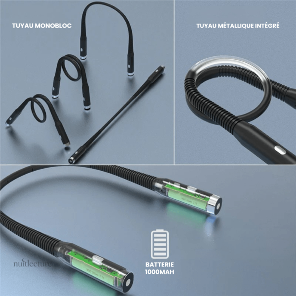 Éclairage de lecture LED, flexible et rechargeable à volonté