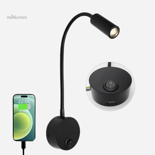 Lampe de lecture compacte pour une utilisation pratique