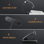 Lampe de lecture portable avec 14 LEDs lumineuses