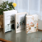 Lot de 3 faux livres décoratifs luxe pour salon