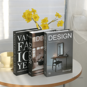 Trio de faux livres pour villa et intérieur chic