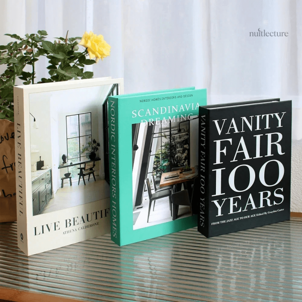 Faux livres luxe pour une ambiance chaleureuse