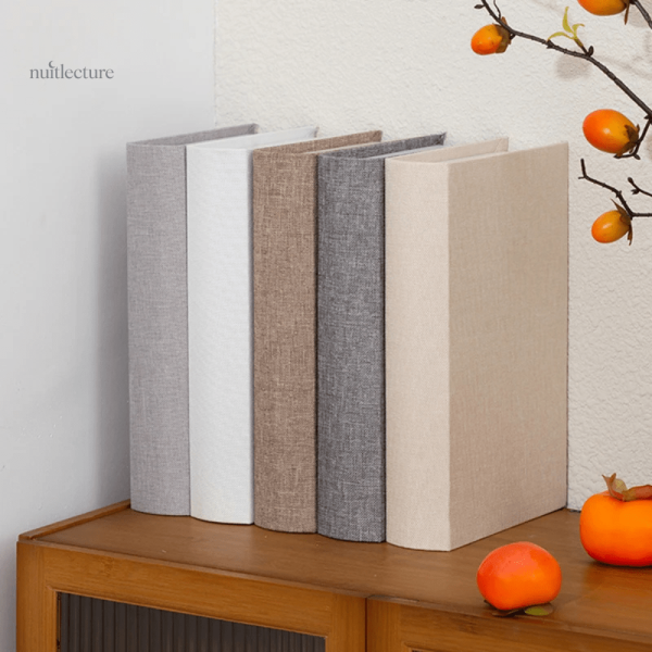Lot de faux livres déco en lin pour embellir votre intérieur