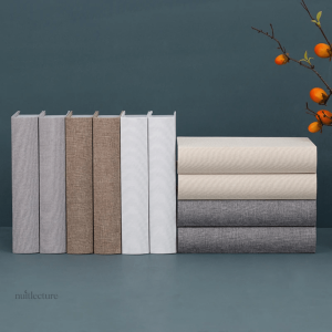 Faux livres décoratifs en lin, ensemble pour un style raffiné