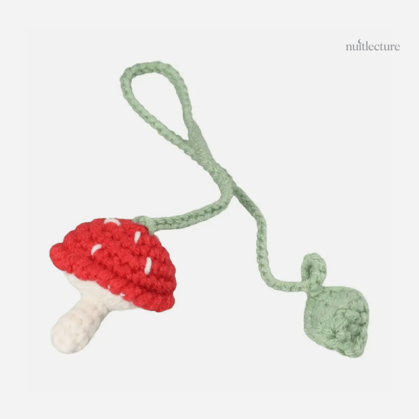 Marque-page crochet champignon coloré en design ludique