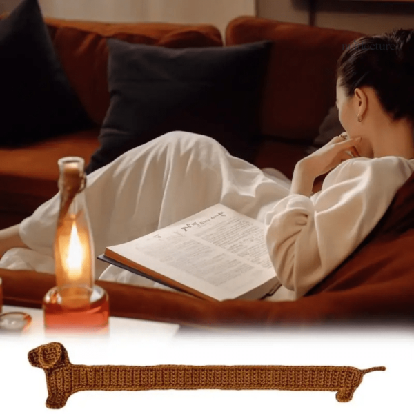 Accessoire de lecture au crochet pour les amoureux des chiens