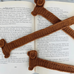 Marque-page unique au crochet avec silhouette de chien