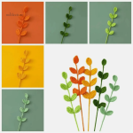 Marque-page au crochet en forme de feuilles