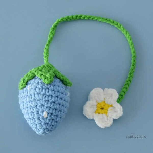 Accessoire de lecture au crochet fraise