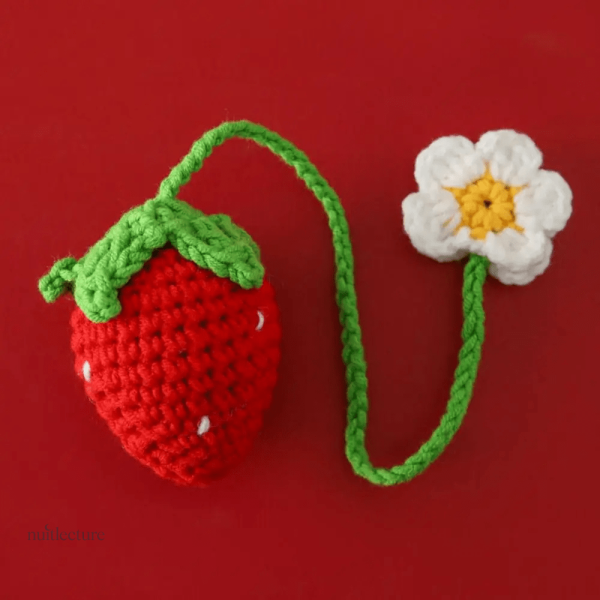 Marque-page amusant au crochet fruité