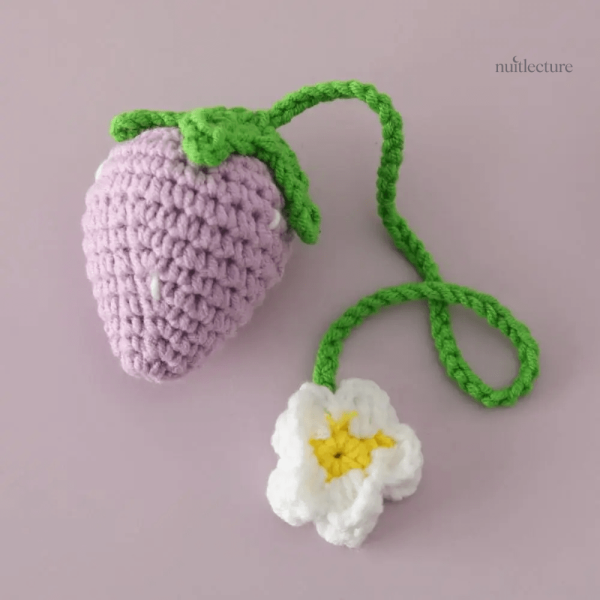 Marque-page crochet style fraise