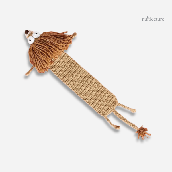 Lion en crochet, marque-page original et coloré
