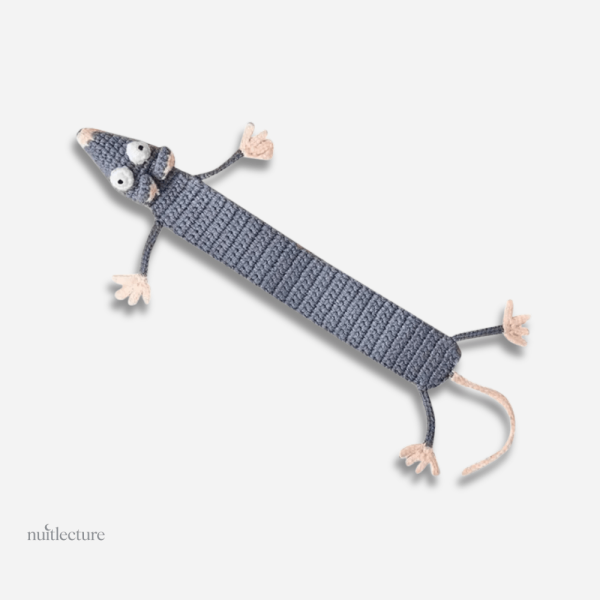 Marque-page souris en crochet coloré