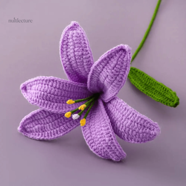 Marque-page au crochet en forme de tulipe